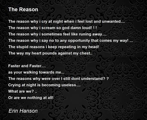 The Reason Poem by Erin Hanson - Poem Hunter