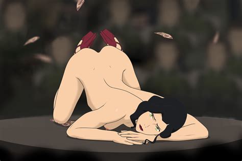 Rule 34 Anaxus Asami Sato Avatar The Last Airbender Black Hair Breasts Face Down Ass Up Green
