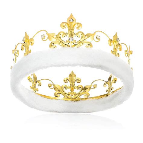 Buy Dczerong King Crowns Birthday Crown Adult Men Crown Gold Metal