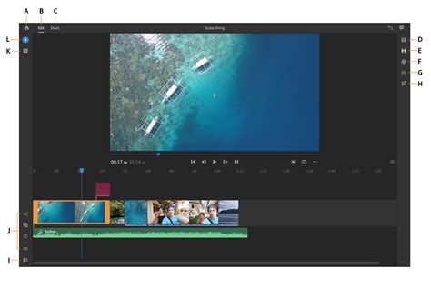 Apply transitions, and adjust transition duration and placement to blend abrupt cuts and make footage more engaging. Get to know the Adobe Premiere Rush interface