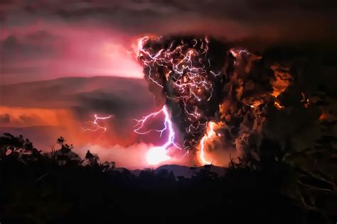 Cool Volcano Lightning Wallpaper Volcano