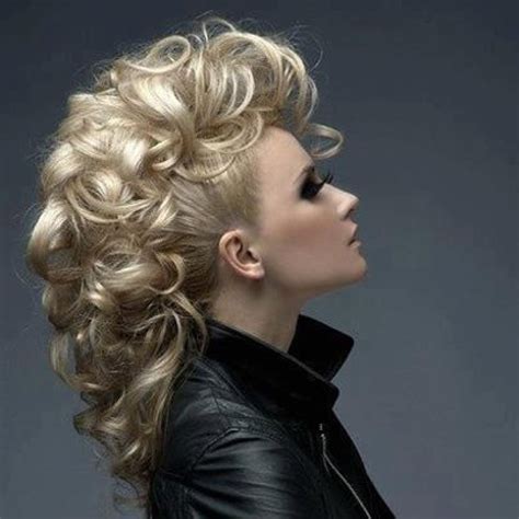 boisterous mohawk updo with curls curls curls curly mohawk hairstyles funky hairstyles for