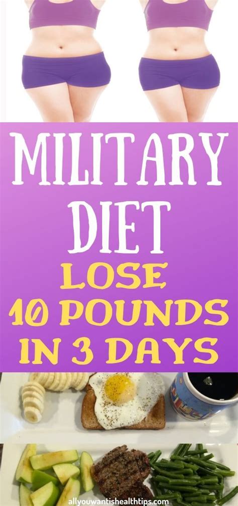 Military Diet Lose 10 Pounds In Just 3 Days Wellness Bread