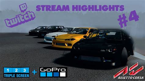 Assetto Corsa Drifting Stream Highlights 4 GoPro Triple Screen