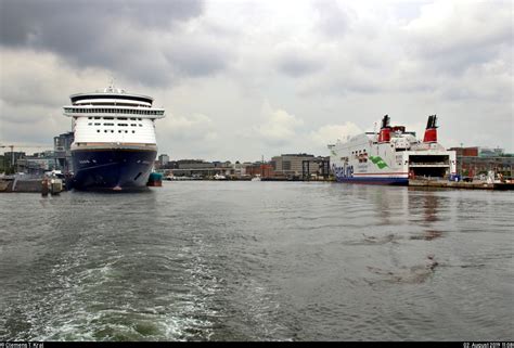 Fähren Aus Skandinavien Blick Während Einer Hafenrundfahrt Auf Die