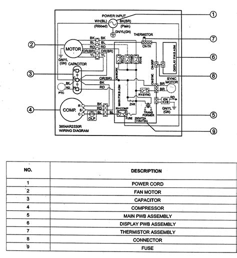 Wiring diagram for air conditioning. LG HBLG1400E room air conditioner parts | Sears PartsDirect