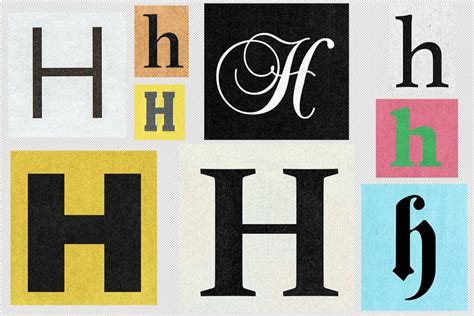 Paper Cut Letter H Cutouts Ransom Note Psd Png