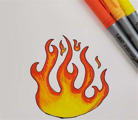 Aesthetic Simple Easy Fire Drawing Easy Step By Step Fire Drawing