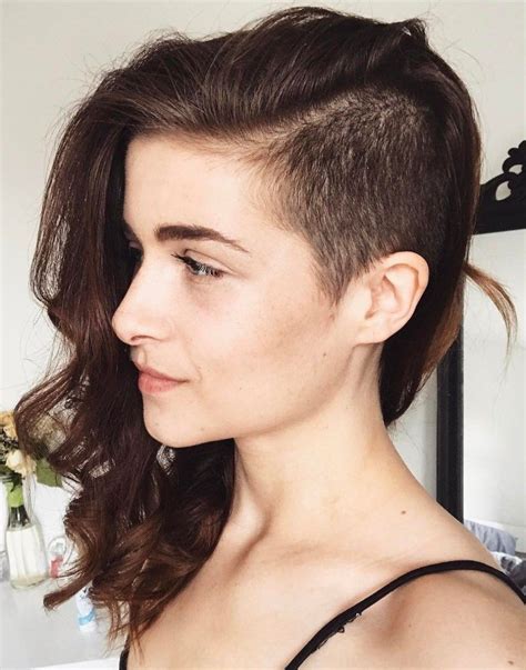 Lovely Girl Half Shaved Head Hairstyle 2021 Girl Half Shaved Head
