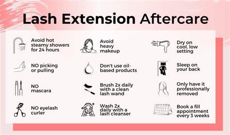 Lash Extension Aftercare Instructions And Aftercare Card — Her Lash