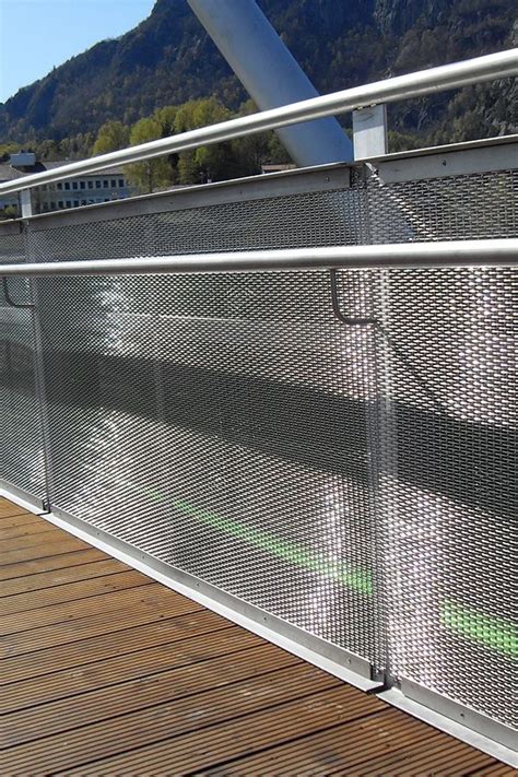 Safety is the name of the game when it comes to infill panels for railings. Balustrade | Metal mesh screen, Expanded metal mesh ...