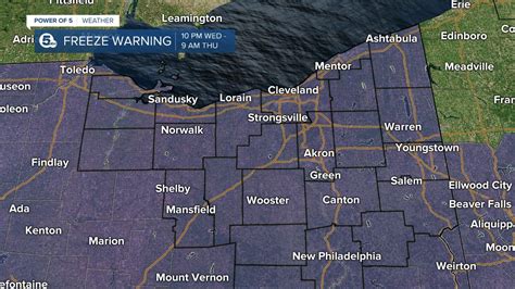 Freeze Warning Issued For All Of Ne Ohio