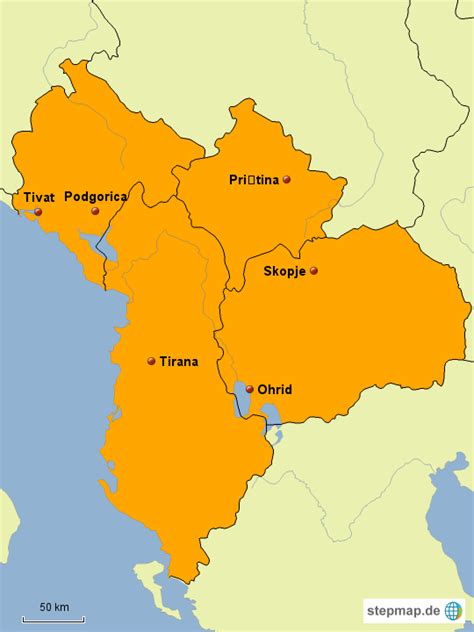 Einen zugang zum meer hat das kleine land nicht. StepMap - Flughäfen Albanien, Kosovo, Mazedonien ...