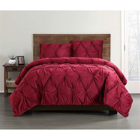 Get 5% in rewards with club o! Truly Soft Everyday Pleated Velvet Red Full/Queen ...
