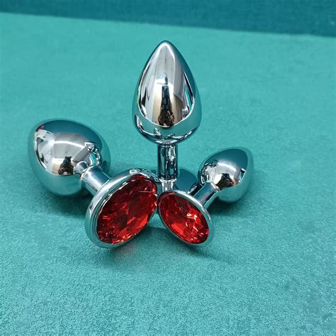 3pcs rot edelstahl anal butt plug frauen kristall jewell sexy sextoy dildo ebay