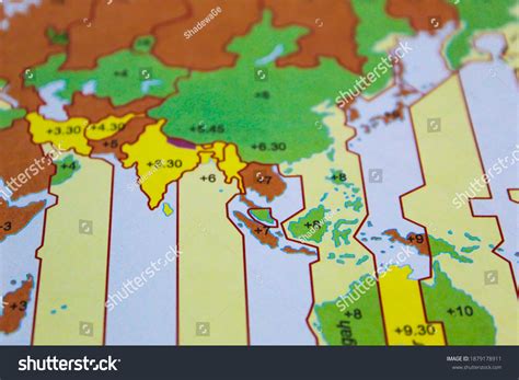 Time Zone Map Southeast Asia World Stock Photo 1879178911 Shutterstock