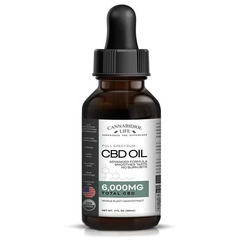 cannabidiol life cbd oil 6000 mg with thc 4 oz usda certified organic pure cbd oil orlando