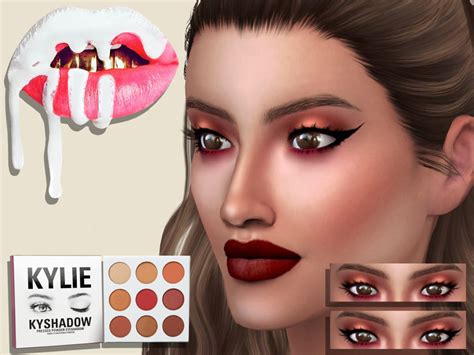 Kylie Burgundy P Eyeshadow Eyeliner The Sims 4 Catalog