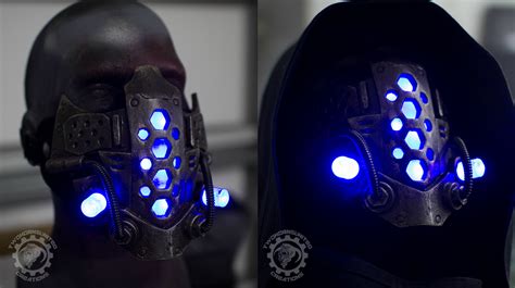 Xenogeist Liquid Energy V2 Led Cyberpunk Mask By Twohornsunited On