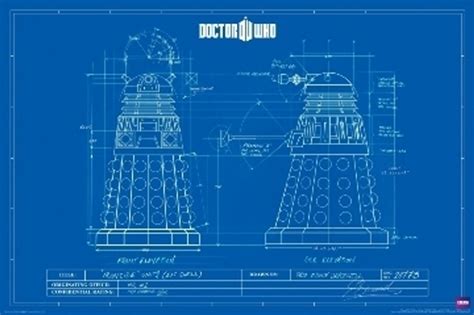 Doctor Who Poster Tardis Blueprint Nerdkungfu