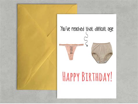 Birthday Card Womens Funny Rude Mother Aunt Friend Etsy