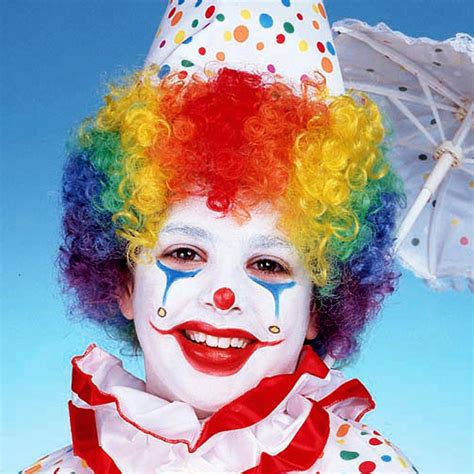 Childs Rainbow Clown Wig Clown Face Paint Clown Wig Clown Makeup