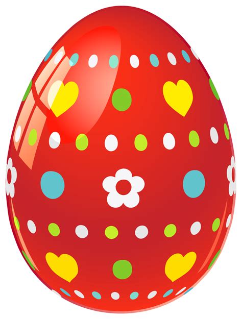 Red Easter Egg Clip Art Eggs Png Download 9691279 Free