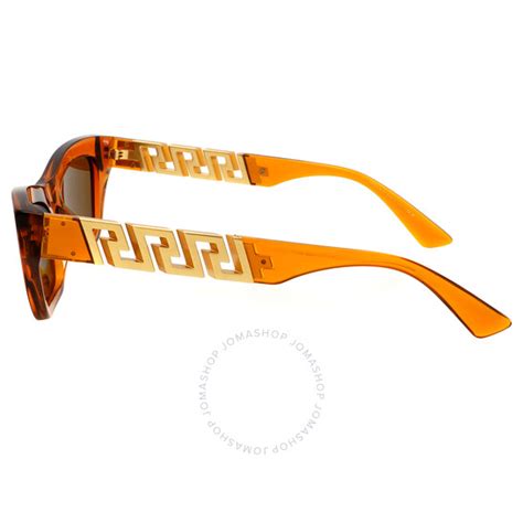 Versace Dark Bronze Cat Eye Ladies Sunglasses Ve4419 532963 52
