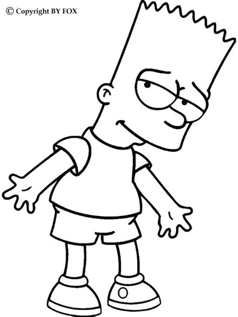 Dibujos Para Colorear Bart De Los Simpson