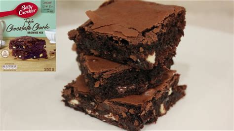 Betty Crocker Triple Chocolate Chunk Brownie Mix Brownies Youtube