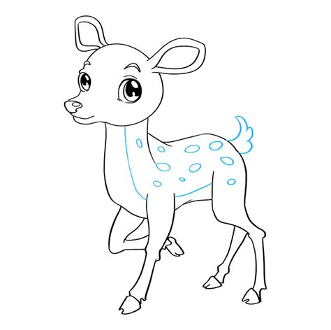 Cartoon Deer Drawing Easy