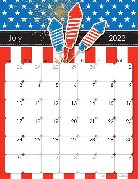 Th Of July Cards Printable