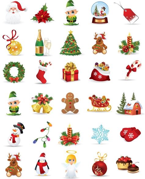 Christmas Elements Vector Collection Free Vector Graphics All Free