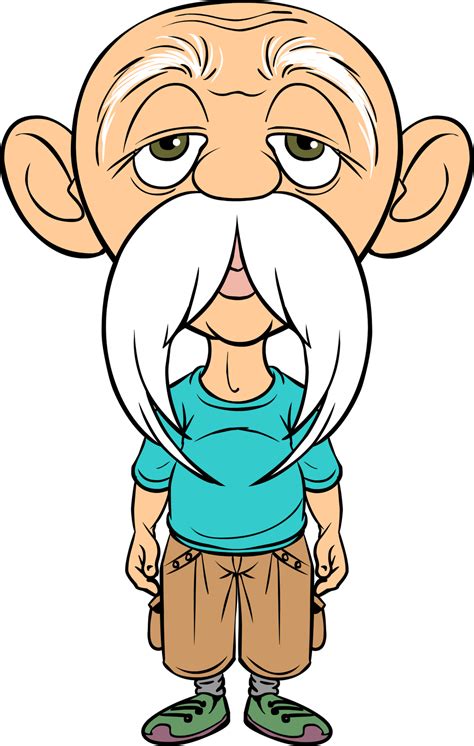 Old Man Beard Cartoon Beard Style Corner