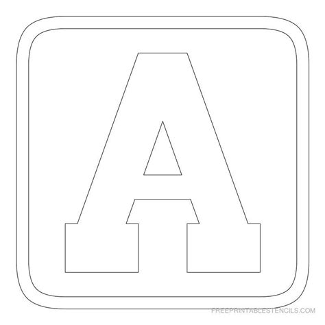 Free Printable Block Letter Templates Abc Tracing Worksheets