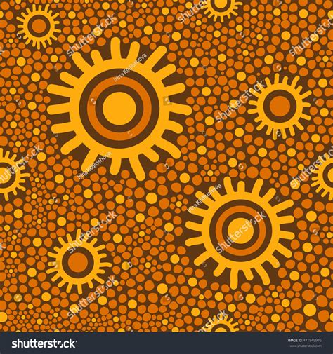 Australian Tribes Dot Pattern Vector Seamless Stock Vector Royalty