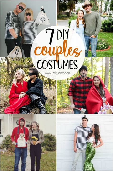 some people are dressed up and posing for halloween costumes with text overlay that says 7 diy