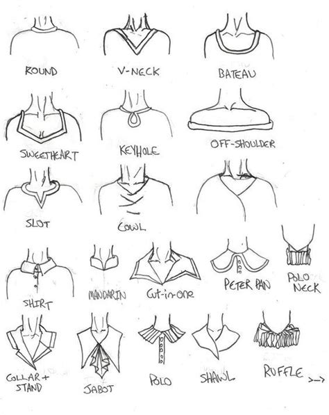 Useful drawing references and sketches for beginner artists. Image result for drawing collars | Fashion inspiration ...