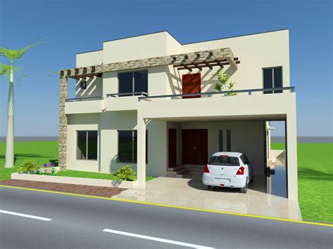 10 Marla House Design Mian Wali Pakistan 3d Front
