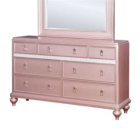 New champagne gold queen king 3pc modern bedroom furniture bed 2 nightstands set. Ariston Panel Bedroom Set (Rose Gold) by Furniture of ...