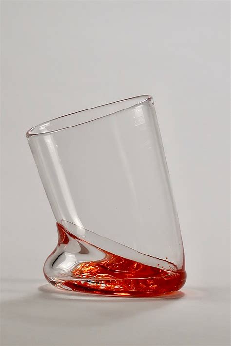 Orange Bubble Small Drinking Glass