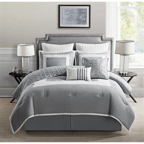 Queen size grey comforter sets. VCNY Monica 9-piece Comforter Set with Coverlet | eBay