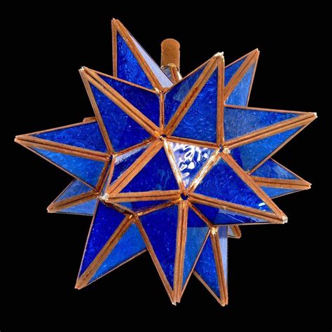 A great option for both children and adults' made in the form of star light fixture on the ceiling is a perfect combination of solid frame and subtle glass, which creates a unique whole. Tunisian Deep Blue Glass Pendant Star Shape Handmade ...