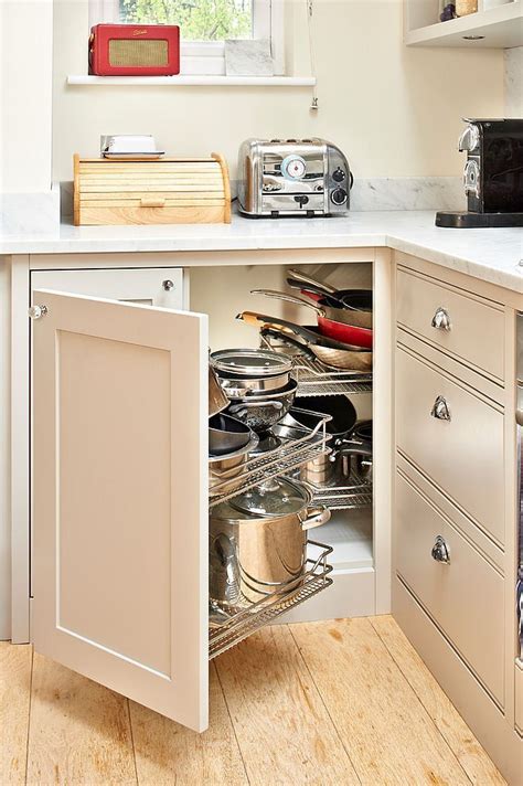 Elegant Corner Cabinets With Pullout Racks And Smart Drawers Are A