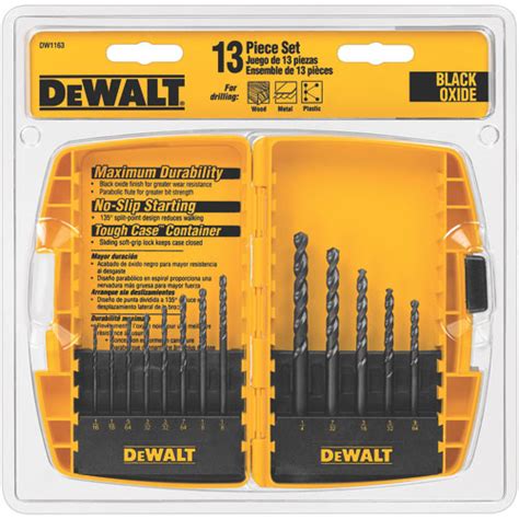 Dewalt Dw1163 Black Oxide Drill Bit Set