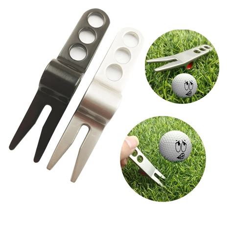 Zinc Alloy Golf Divot Repair Switchblade Tool Golf Divot Tool Groove