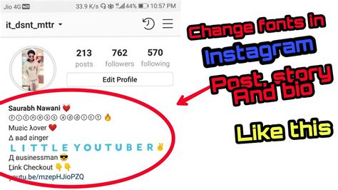 Design Your Bio With Different Fonts Instagram Tricks Youtube