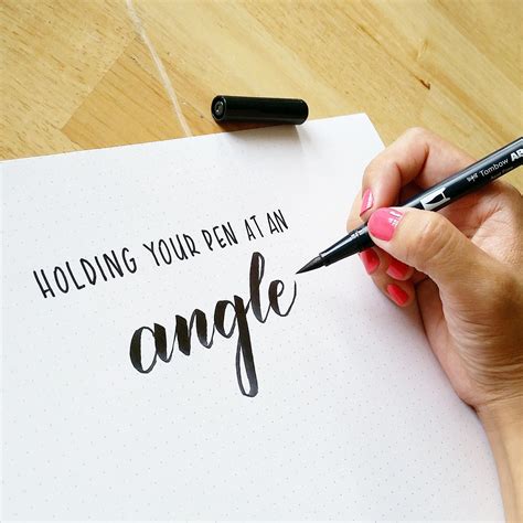Holding Pen At Right Angle Hand Lettering Tutorial Brush Lettering