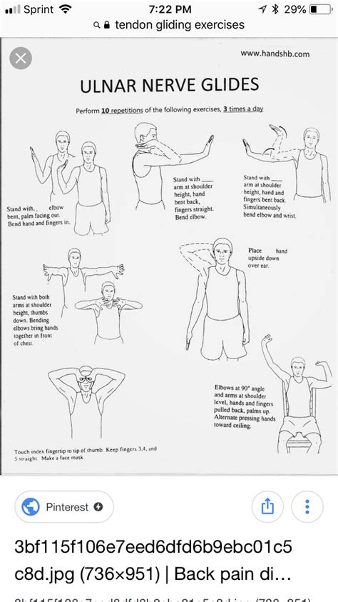 Pin By Christine Zook On Ulnar Nerve Glides Hand Therapy Exercises