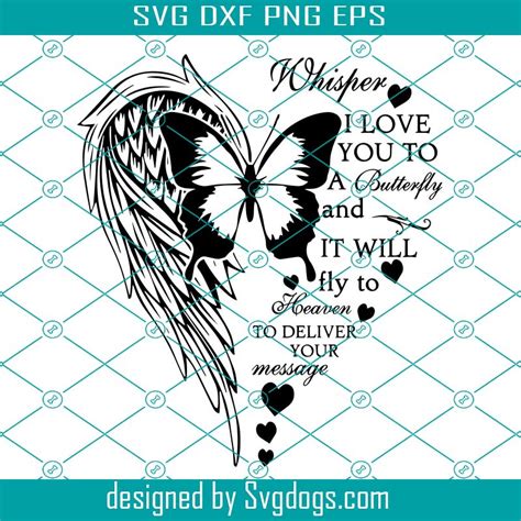 Memorial Angel Wings Svg Butterfly In Memory Svg Memorial Quotes Svg